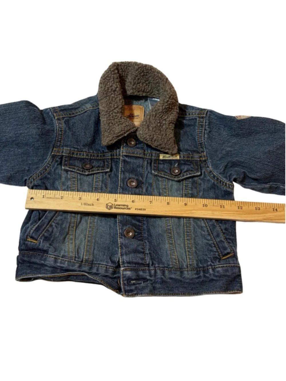 Levi Strauss Sherpa Denim Jacket Kids Trucker Coat Vintage Style 18M